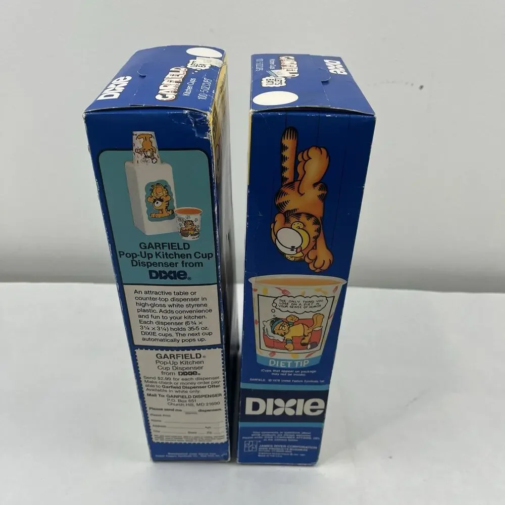 Vintage Garfield Dixie Kitchen Bathroom 100 5oz Dixie Cups 2 Packs (200)